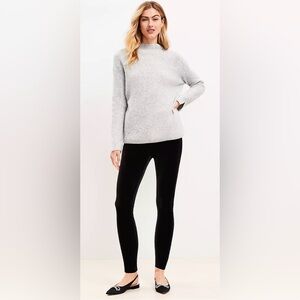 Loft Velvet Black Leggings NWT